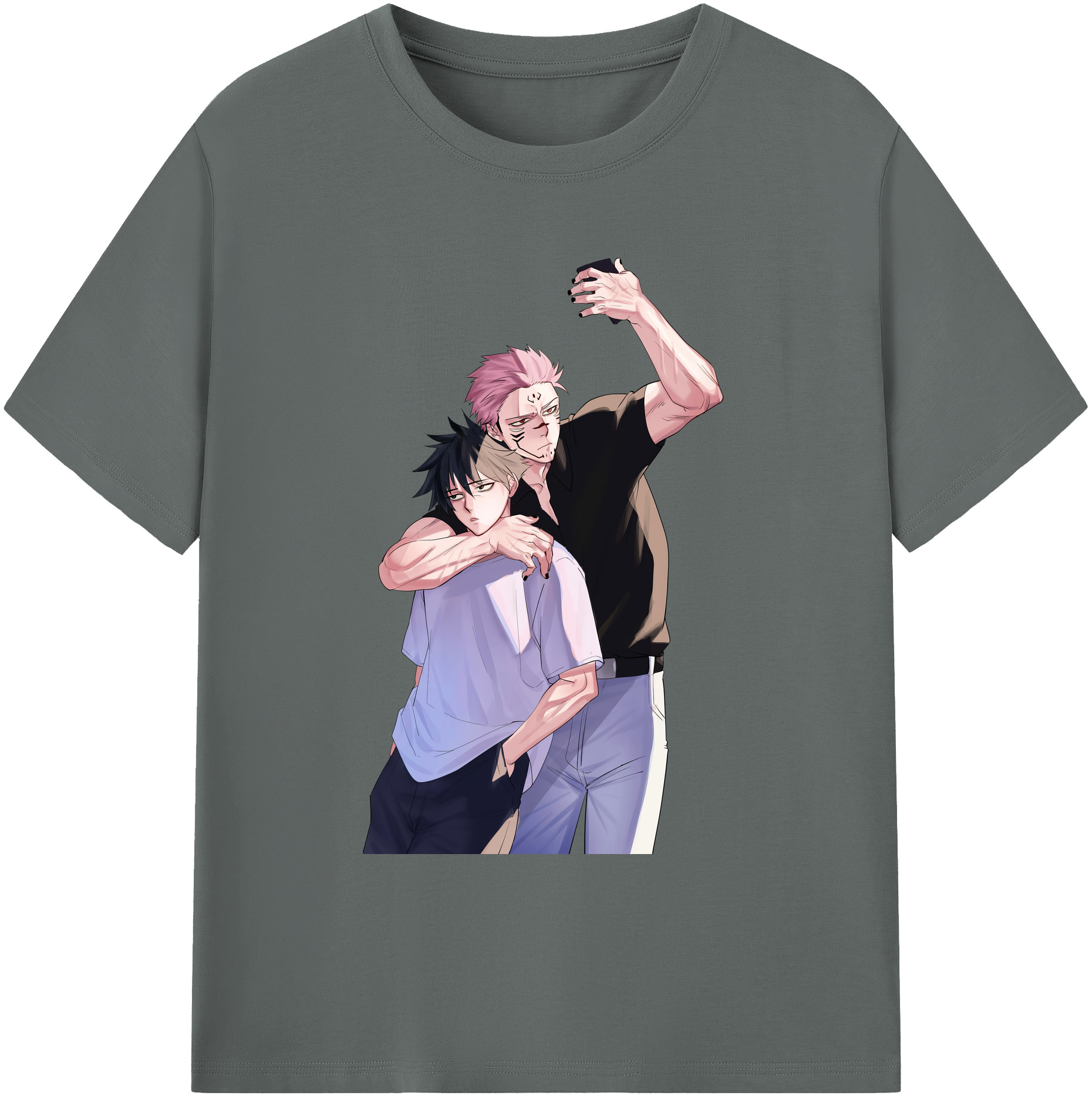（画像用） 呪術廻戦 Jujutsu Kaisen 綿100％ メンズ半袖Tシャツ｜肌触りやわらか＆通気性